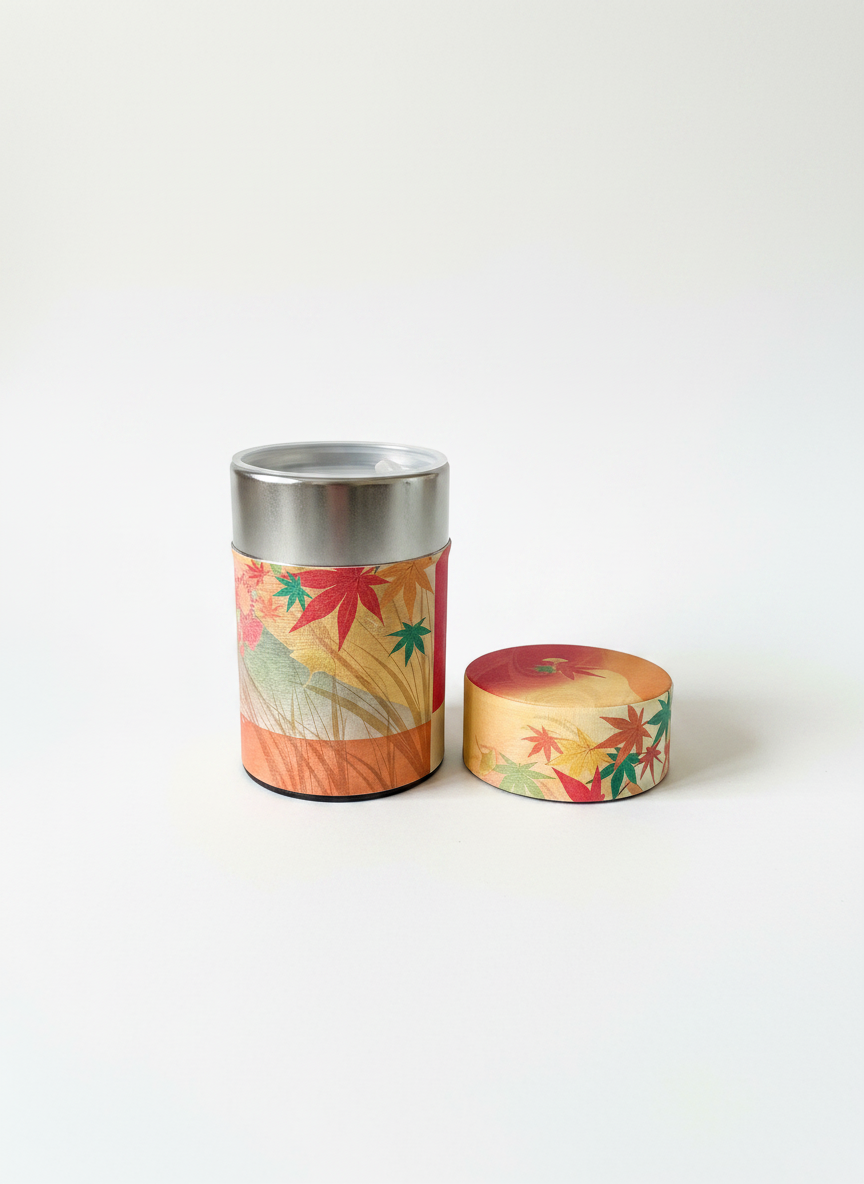 Matcha Canister- Fuji Orange